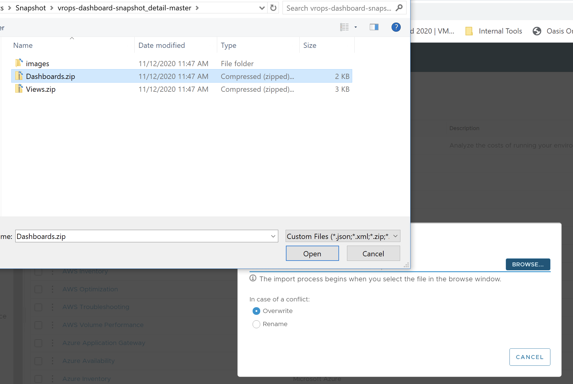 Dashboards.zip file