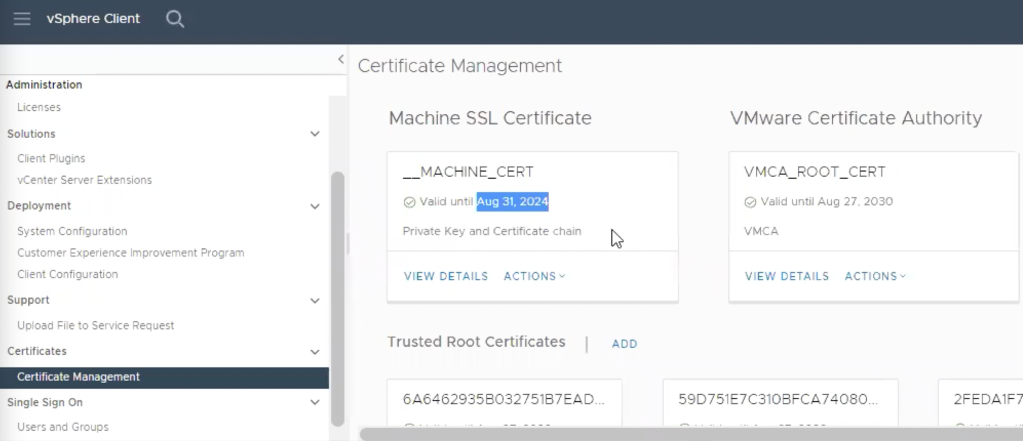 How To Resolve VCenter Server Appliance 7.x- Expired Machine SSL ...